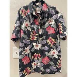 Cooke Street shirt Honolulu MENS HAWAIIAN COTTON SHORT SLEEVE FLORAL SHIRT L